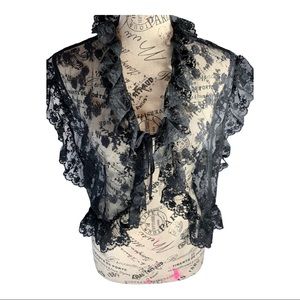 Vintage DVF Lace Bed Jacket